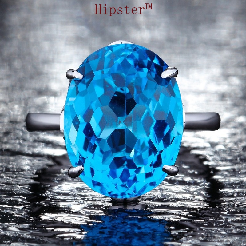 New Fashion Hot Sale Elegant Inlaid Sapphire Diamond Ring