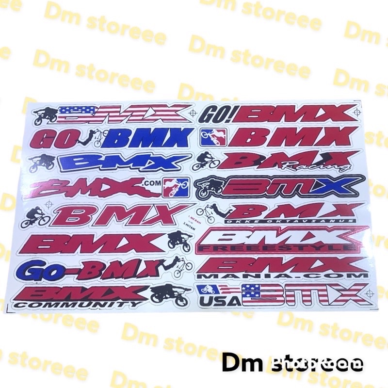 sticker BMX permanent anti air / stiker tempel / stiker helm mobil motor sepeda laptop / sticker mur