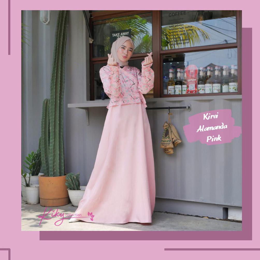 Promo Terbaru Baju Muslim terbaru Cantik Model Korea Kekinian Gamis Wanita Terbaru Kirei Alamanda