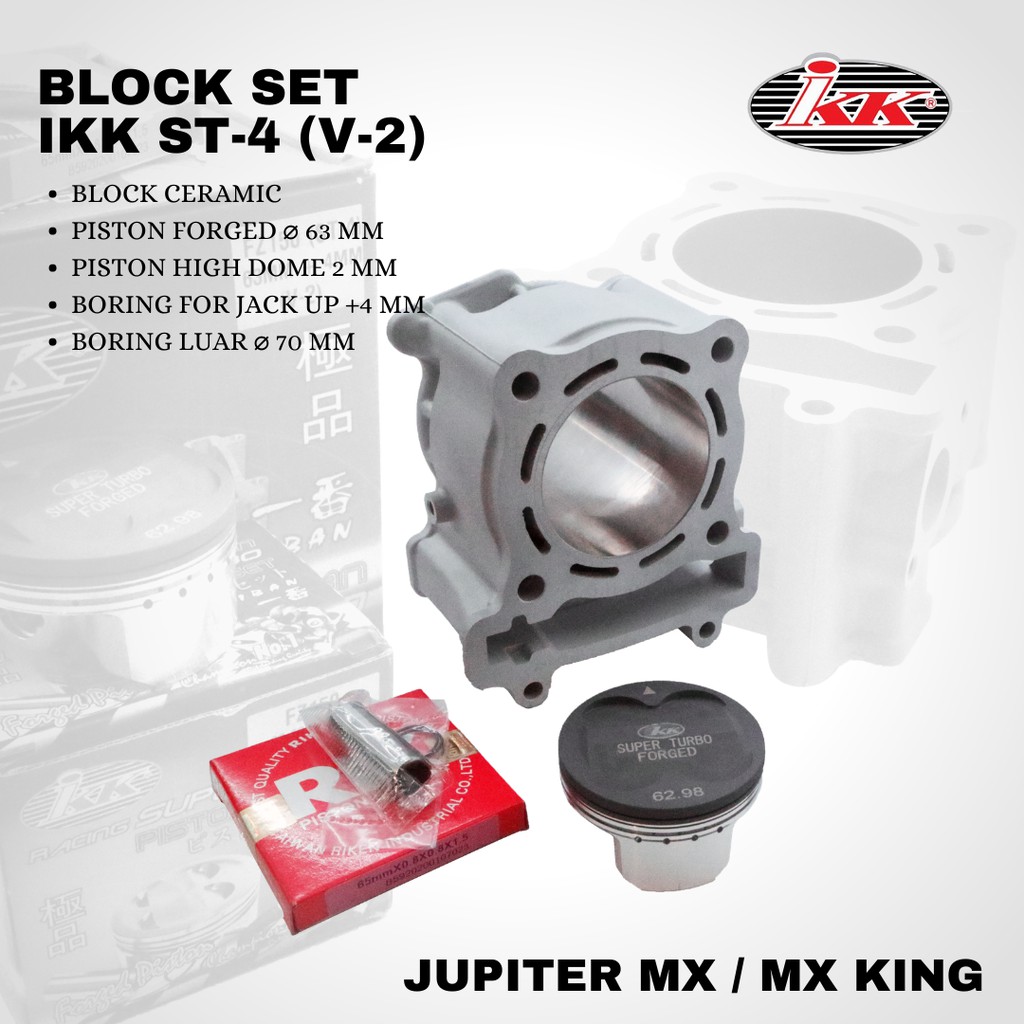 Blok seher IKK jupiter mx mx king vixion ST-4 (V2) UP 4mm boring 63mm