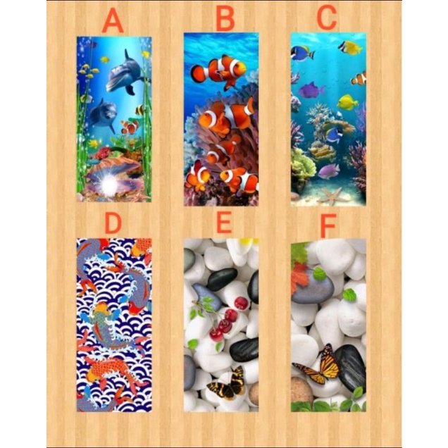 stiker kaca motif ikan nimo