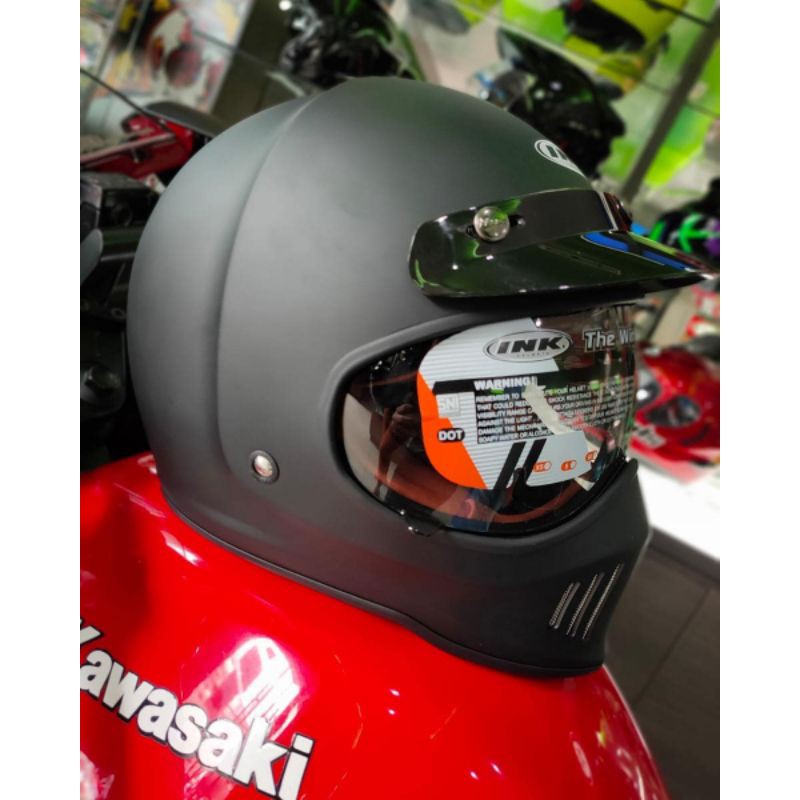 HELM INK TROOPER BLACK DOFF ORIGINAL HELM RETRO INK HELM KLASIK INK TROOPER HITAM DOFF HELM CAKIL