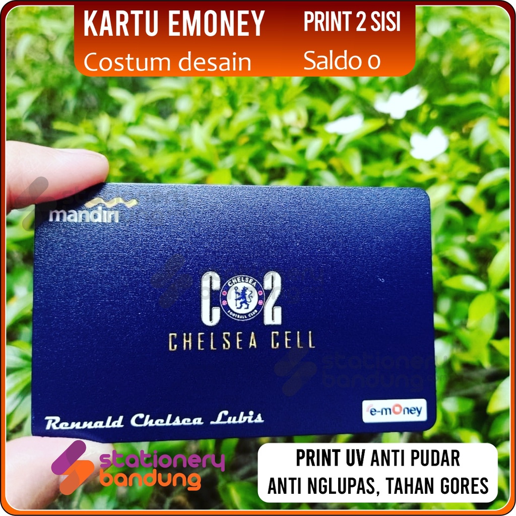 Cetak Kartu Emoney custom desain print e-money e-toll etoll card bank mandiri