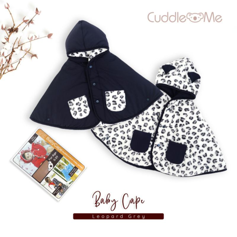 Jaket Anak CuddleMe BabyCape | Mantel Bayi Balita Cuddle Me Baby Cape | Grosir Cuddle Me BabyCape-Leopard Grey