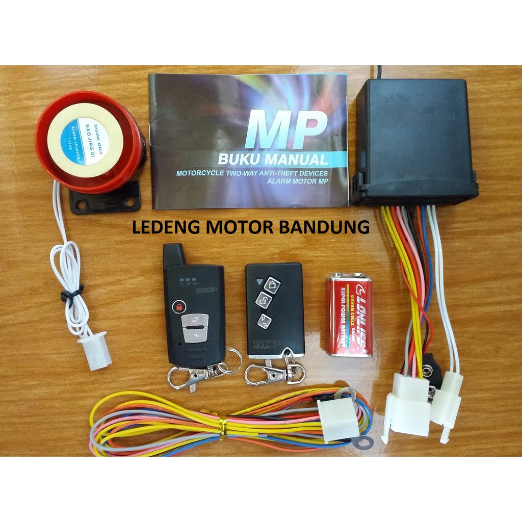 Alarm Motor MP Two Way 2 Arah Remoter Bunyi Stater Jarak Jauh Bagus