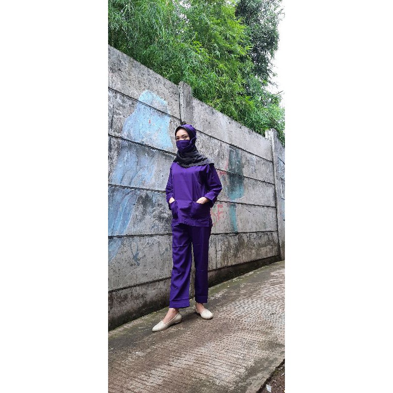 Baju OKA / baju OKA lengan panjang /Baju OK / baju jaga / Baju Perawat medis lengan panjang-1