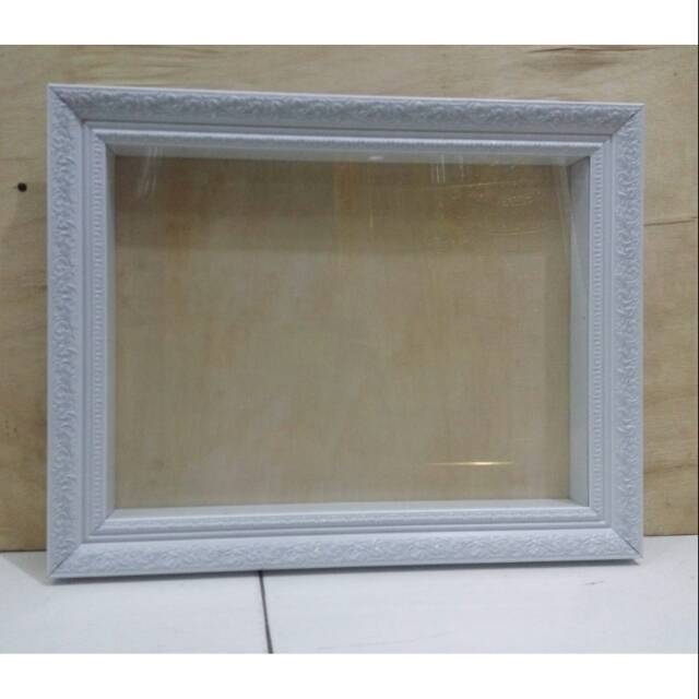 Bingkai Frame Pigura Mahar Ukir Putih Shopee Indonesia
