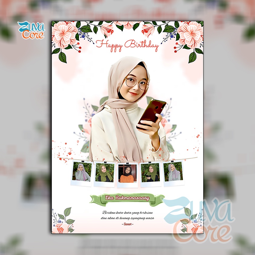 DESAIN FOTO HIASAN DINDING untuk KADO ULTAH KADO WISUDA UCAPAN WEDDING KADO PERNIKAHAN SKETSA CETAK 