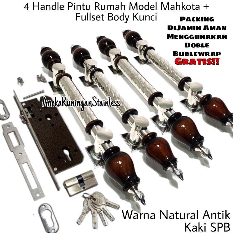 satu set handle pintu rumah 45cm minimalis tarikan gagang pintu pegangan pintu stainless hendel handel pintu stainless