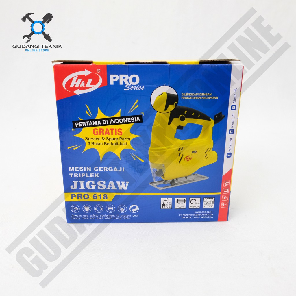 Jigsaw H&amp;L PRO 618 - Mesin Jig Saw HnL Pro - Mesin Gergaji Triplek Elektrik
