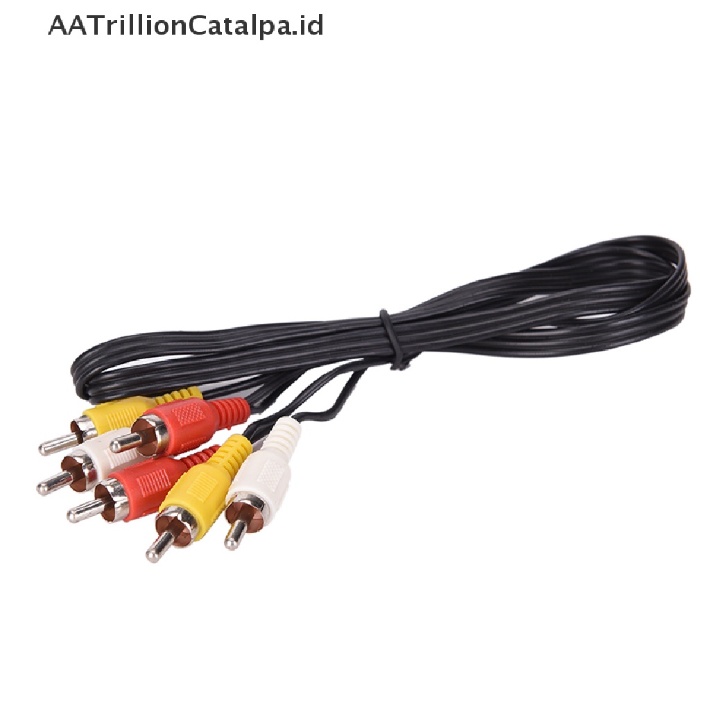 (AATrillionCatalpa) Kabel Audio Video AV 3 RCA Male Ke 3 RCA Male Panjang 1M