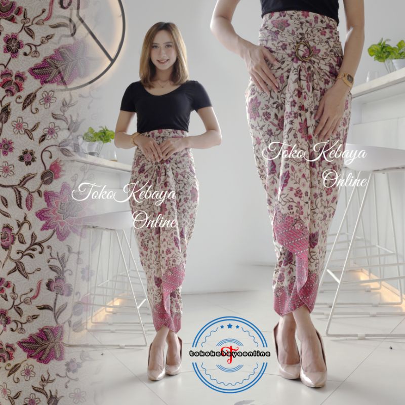 rok lilit batik / rok lilit batik kain lilit murah / lilit batik modern / 20 motif-tanjung pink