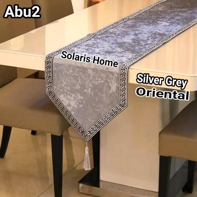 Taplak Bludru Panjang 150Cm Runner Meja Tamu Polos Simple Mewah Elegan