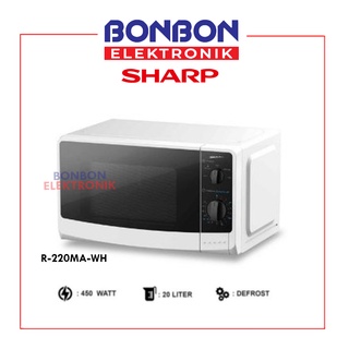 Sharp Microwave Solo R-220MA-WH 20 Liter 450 Watt / R 220MA WH 20L