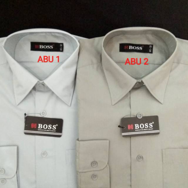 Kemeja BOSS panjang ABU