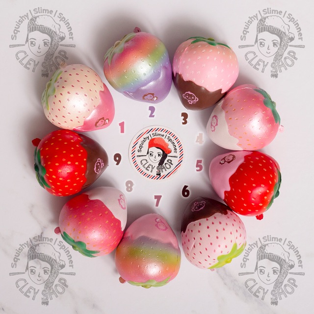 Mini Strawberry Squishy By Punimaru