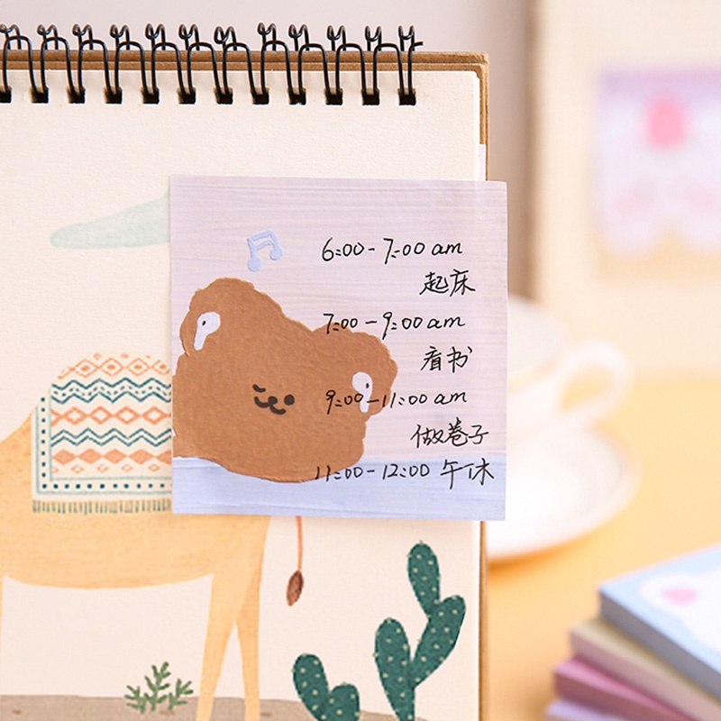 80 Lembar Kertas Memo Sticky Notepost It Motif Kartun Binatang Lucu