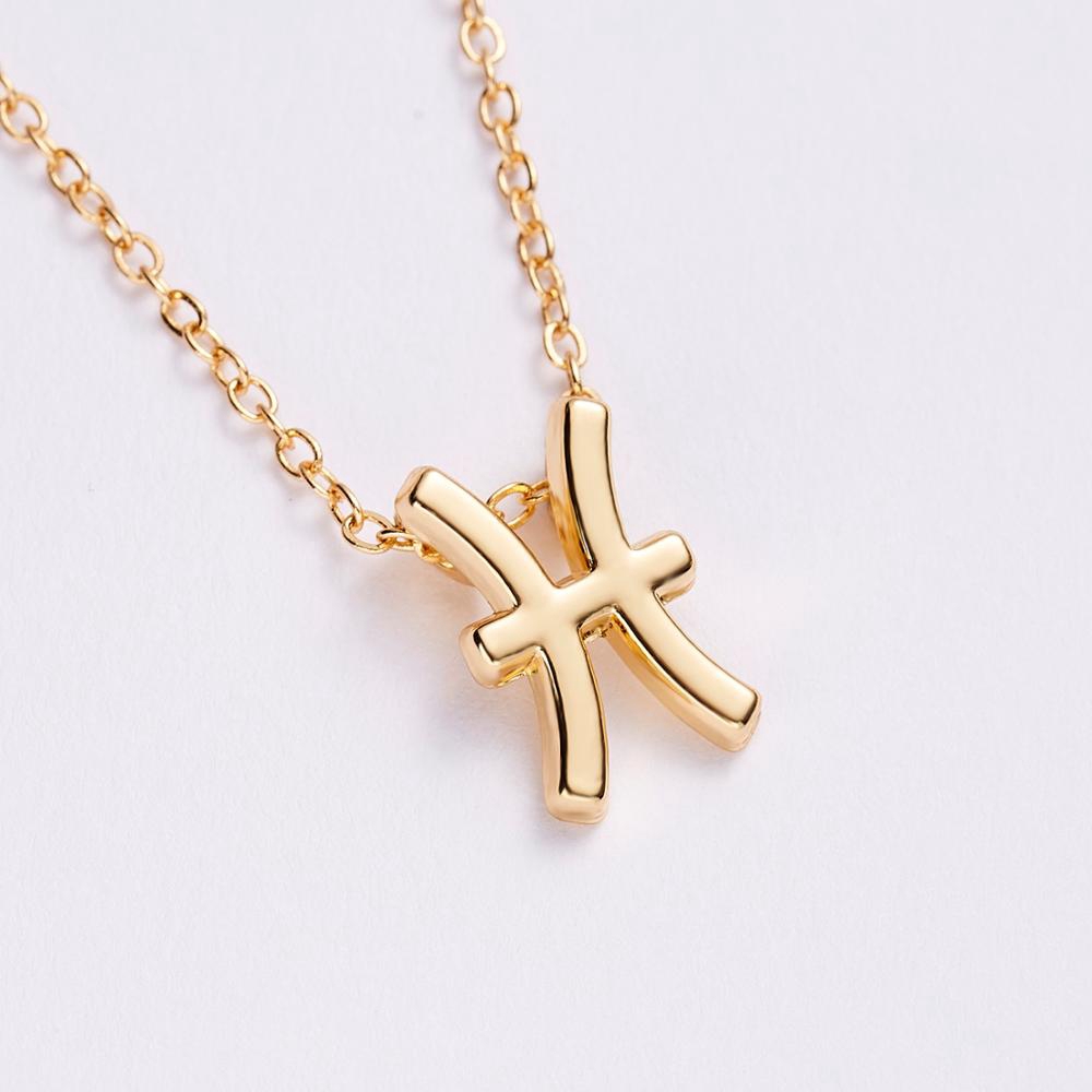 12 Zodiac Sign Constellation Pendant Kalung Untuk Wanita Pria Kalung Perhiasan Fashion Hadiah Ulang Tahun Pabrik Grosir