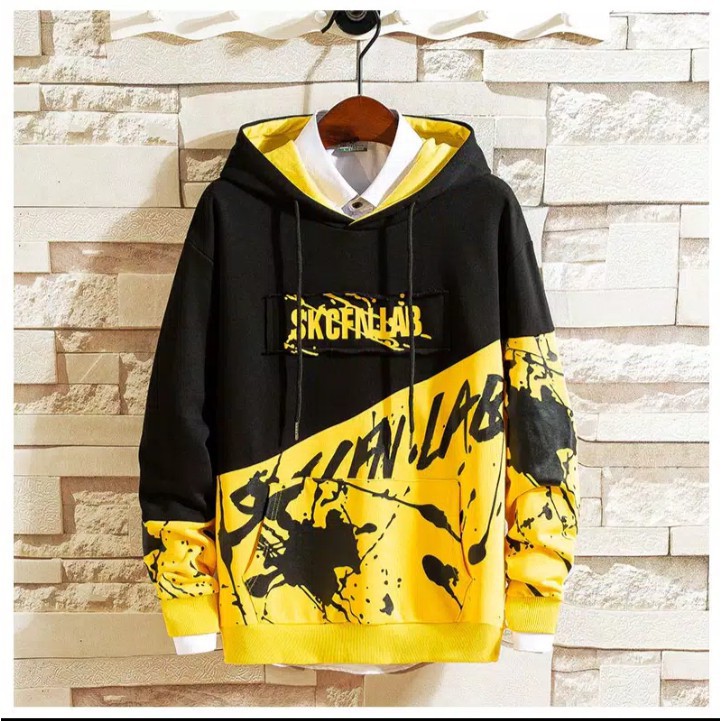 COD/Bayar Di tempat Jaket Anak Ksiecnalb Hitam-Kuning 6-11 Tahun