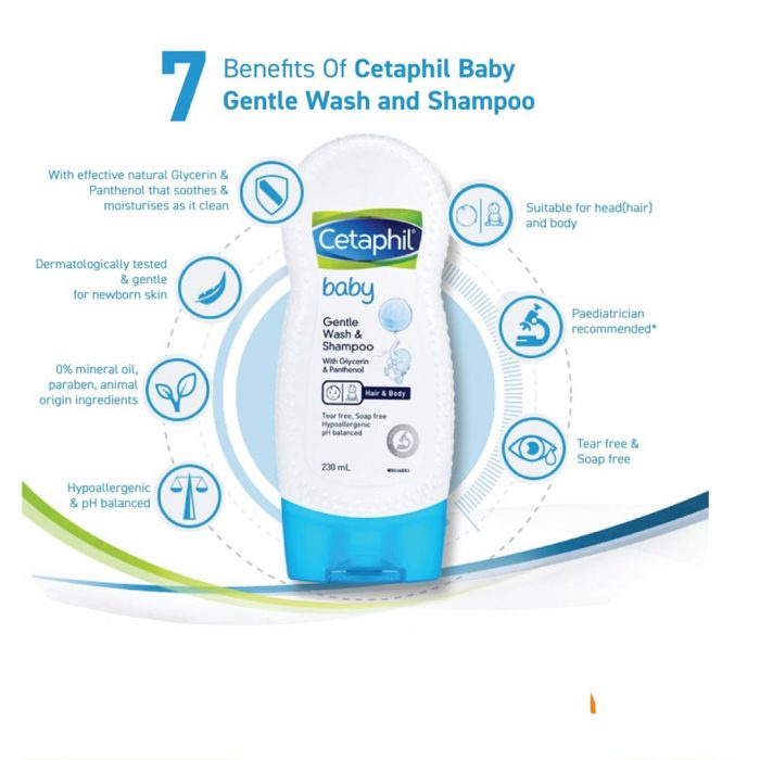 CETAPHIL BABY WASH &amp; SHAMPOO GENTLE 230 ML Shampo Sabun Bayi Anak 230ml