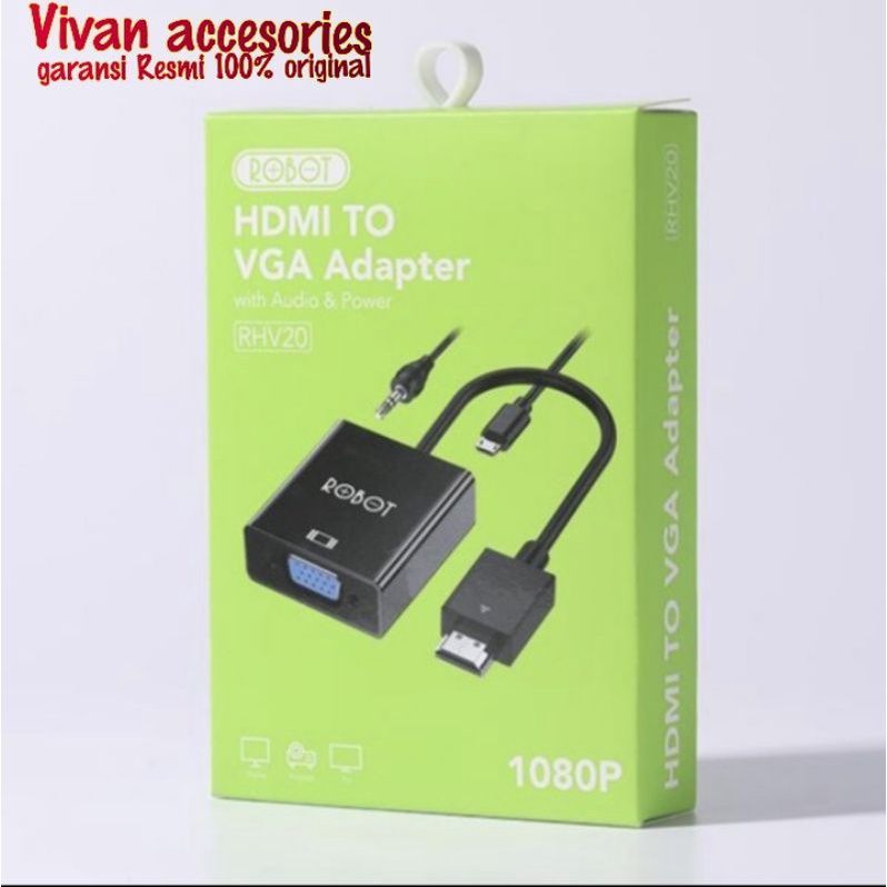 ROBOT RHV20 HDMI to VGA Adapter Converter 1080P Full Hd Adapter