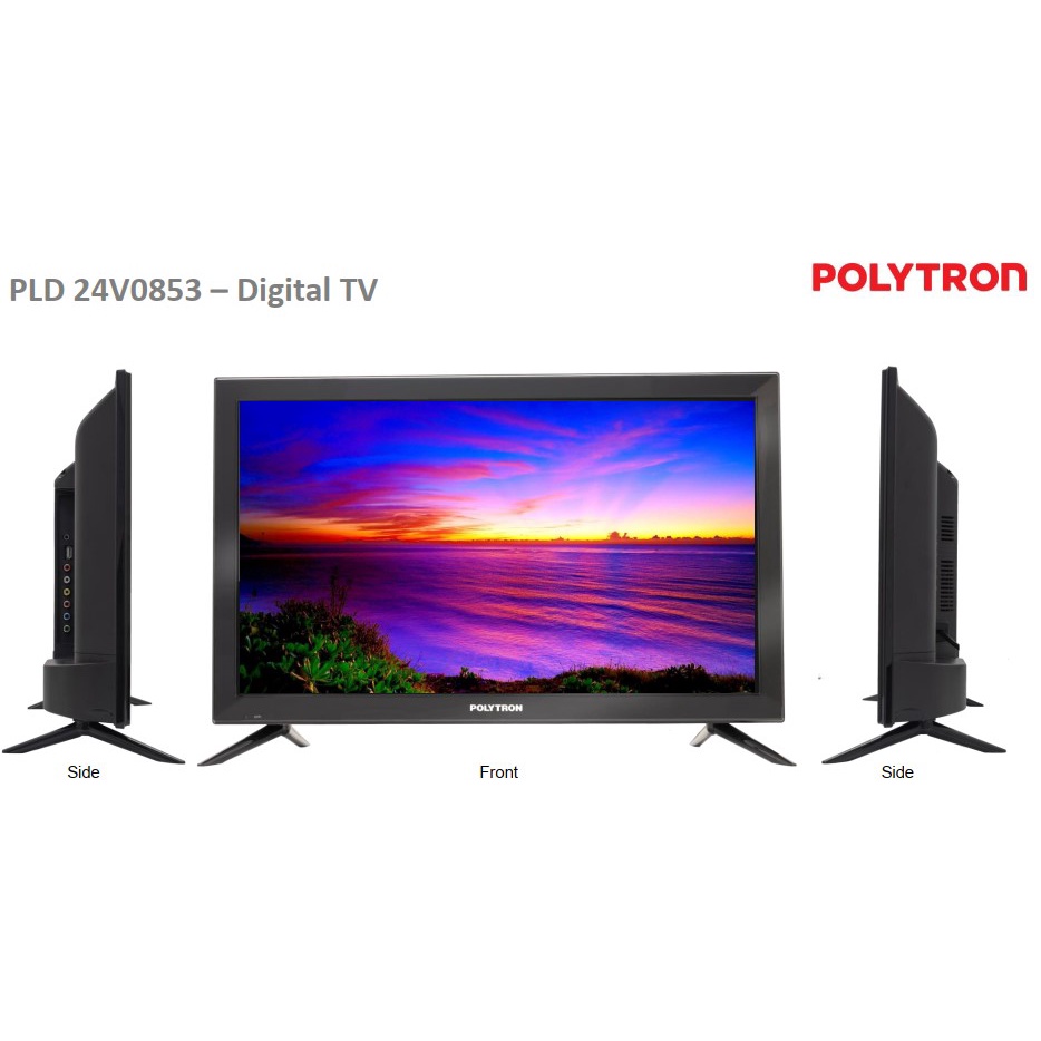 Polytron LED Digital TV 24&quot; LED TV DVB-T2 USB Movie HDMI PLD 24V0853 24V1853