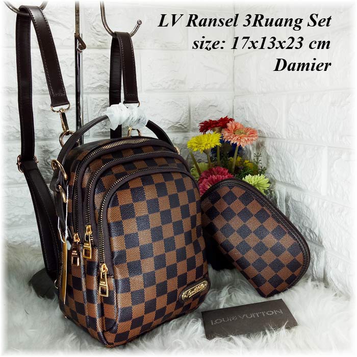 LV Ransel 3Ruang Set