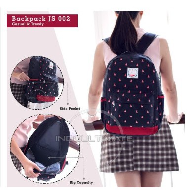 Tas Ransel Import IM JS-002 Kanvas / Tas Ransel Import / Tas Laptop Murah / Tas Sekolah / BACKPACK