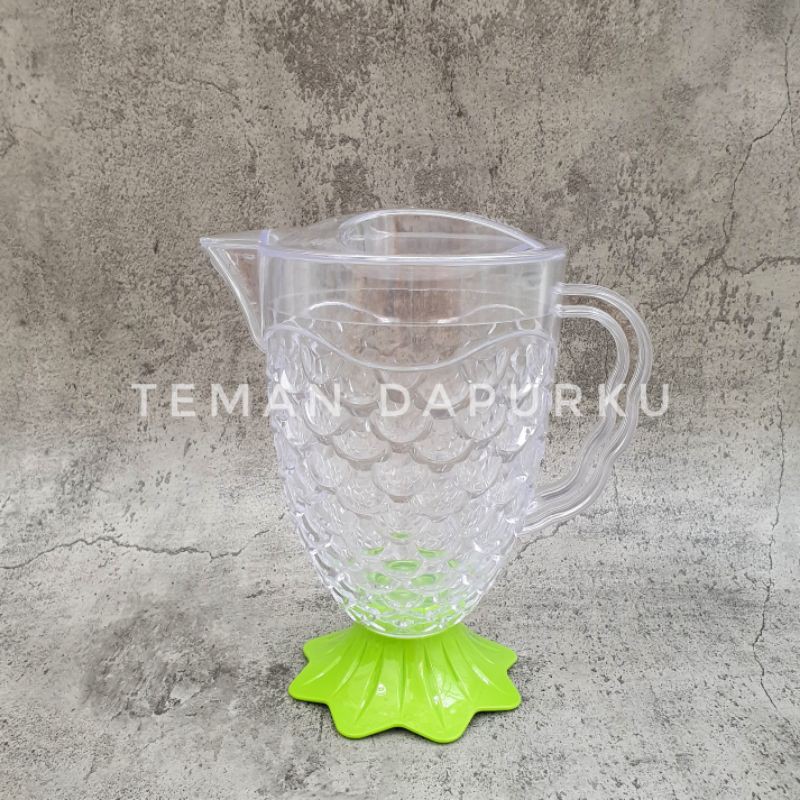 Kan Air Ikan Kecil / Teko Minuman Plastik Bening Akrilik (KAMI 3025) - Golden Sunkist