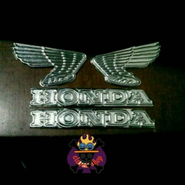 emblem logo tangki tengki Honda CB 100 CB100 herex glatik plat besi