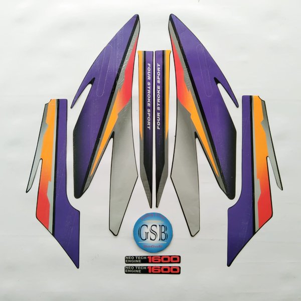 Stiker striping motor honda Gl Pro 1997 Ungu