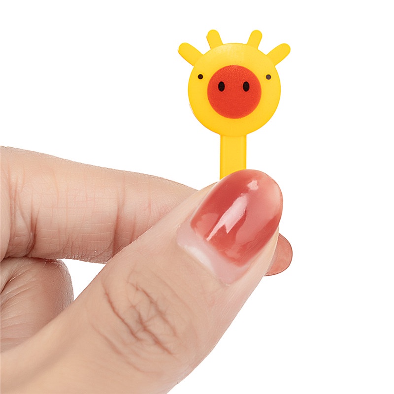 TK 10pcs/set Cute Animal Fruit Fork Kids Snack Dessert Cartoon Forks Toothpick Lunch Decoration Accessories