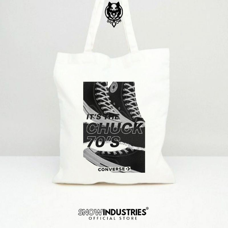 Tote Bag Wanita Pria Kanvas Premium Converse