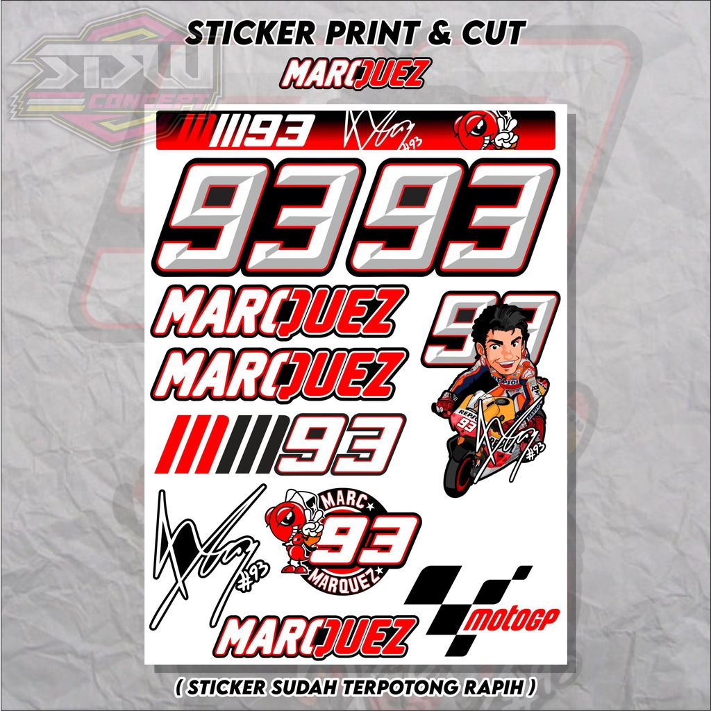 Sticker Racing Stiker Motor Gp Print Cutt