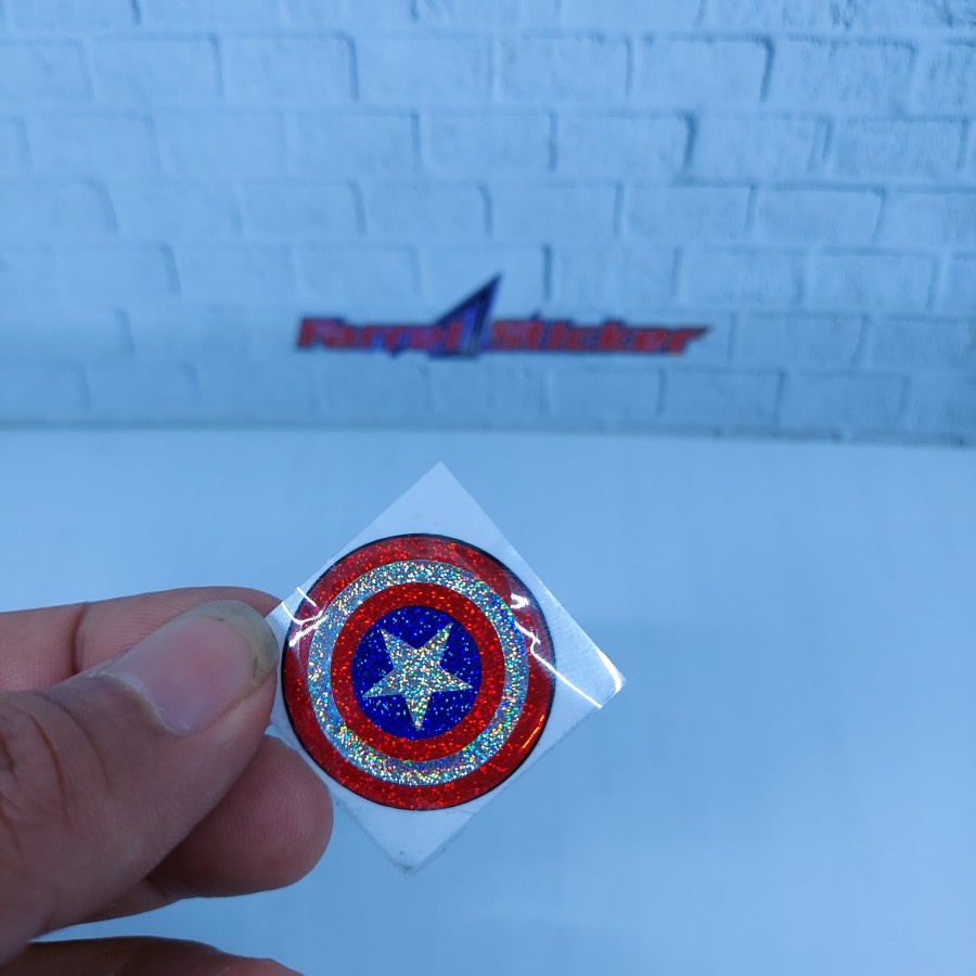 stiker timbul sticker 3D CAPTAIN AMERICA