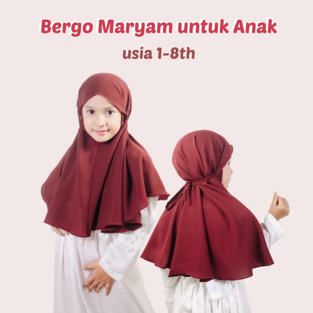 HIJAB BERGO MAYAM  UNTUK ANAK USIA 1-8 TAHUN