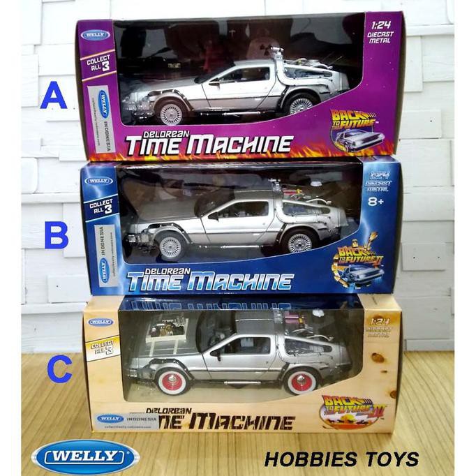 maddox - Diecast Welly 1:24 Delorean Time Machine - Back To The Future