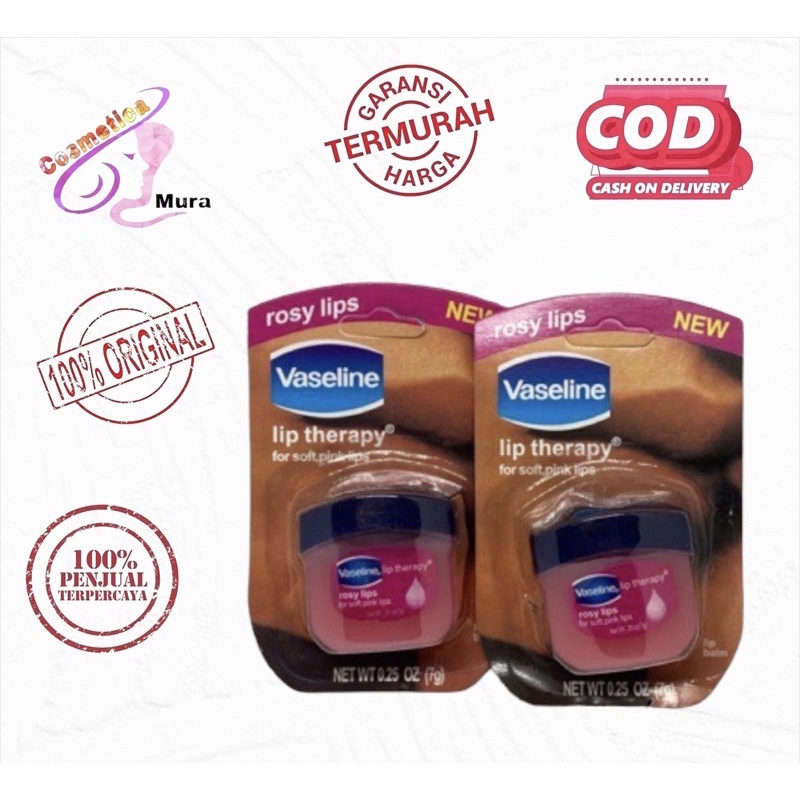 vaseline rosy merah - vaseline lip balm rosy - vaseline lipbalm merah rosy