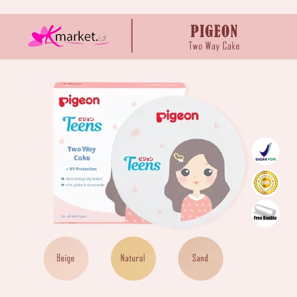 PIGEON TEENS Two Way Cake Compact 14Gr | Bedak Compact Pigeon | Refill Bedak Compact