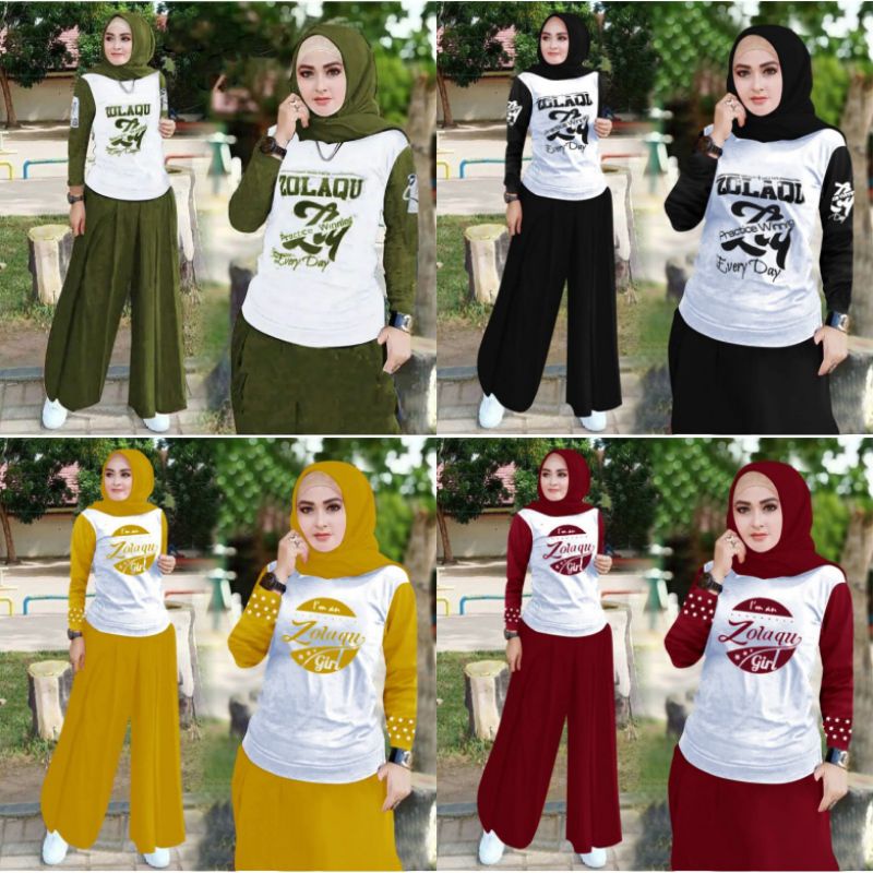 COD✅SET  KULOT ZOLAQU //SETELAN KULOT ZOLAQU WANITA MUSLIMAH (ORIGINAL)