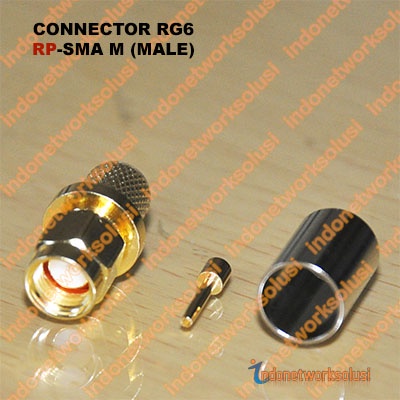 KONEKTOR CONNECTOR RG6 RP-SMA M (MALE)