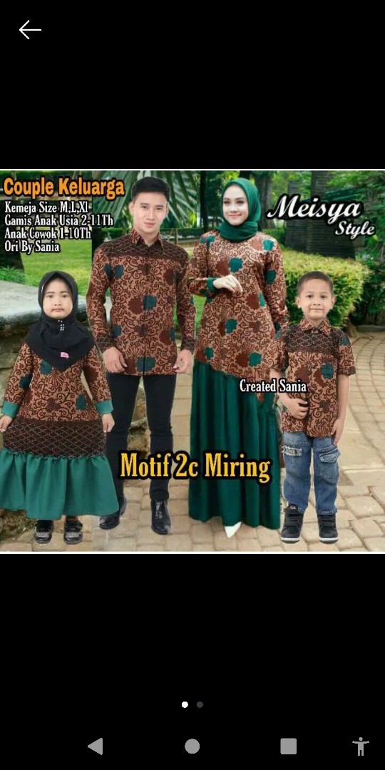 Sarimbit Batik Couple Keluarga/sarimbit Batik Meisya