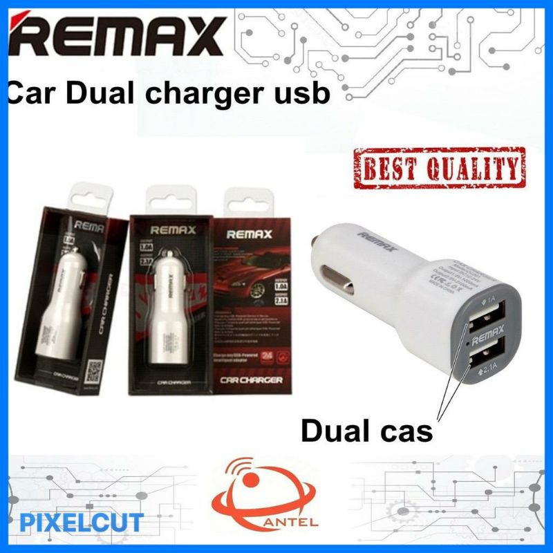 Saver Mobil Remax 2usb Dual Cas dus Merah