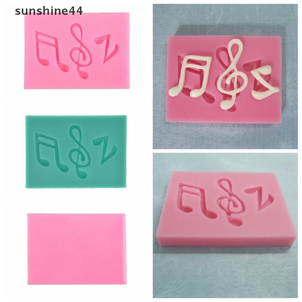 Sunshine Cetakan Silikon Bentuk Not Musik Untuk Dekorasi Kue / Fondant / Cokelat
