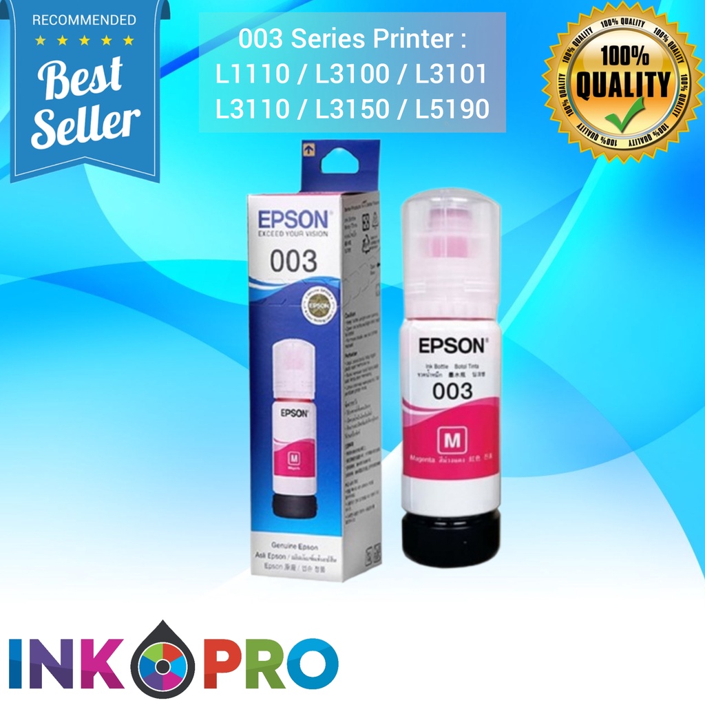 Tinta Epson 003 PREMIUM Untuk Printer L1110 L 3210 L3100 L3101 L3110 L3150 L5190