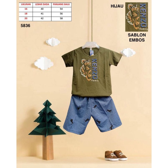 BOY BM SETELAN ANAK (bahan katun embos, adem)