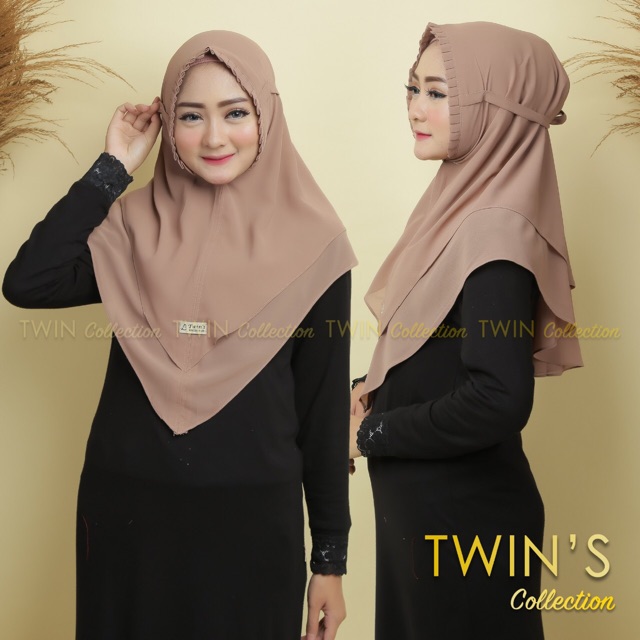 SALE CUCI GUDANG TWINS | Khimar Mini KCB TALI Ceruty babydoll