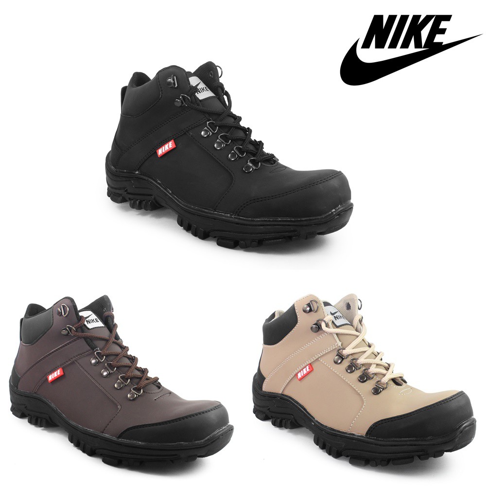 MS - Sepatu Gunung Pria Nike Amazon Boots Safety Olahraga Outdoor Hiking Bots Tracking Cowok Keren