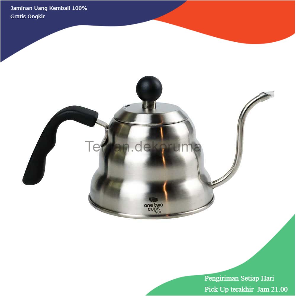 TD - RUM One Two Cups Coffee Maker Pot Drip Kettle Teko Barista 1000ML - V60