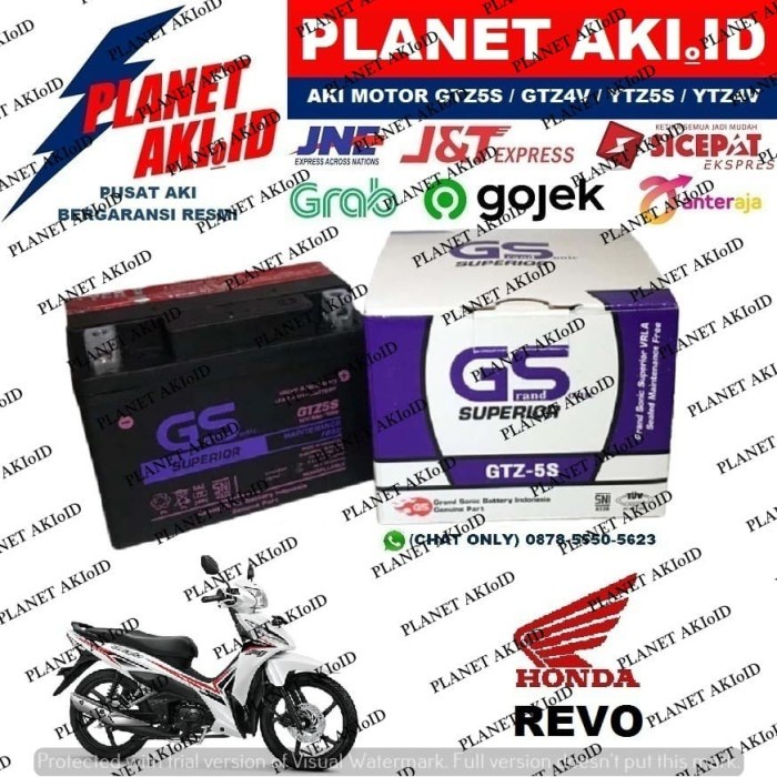 Aki Motor Honda Absolute Revo Fit GTZ5S GS Y Accu Kering MF ORIGINAL Original